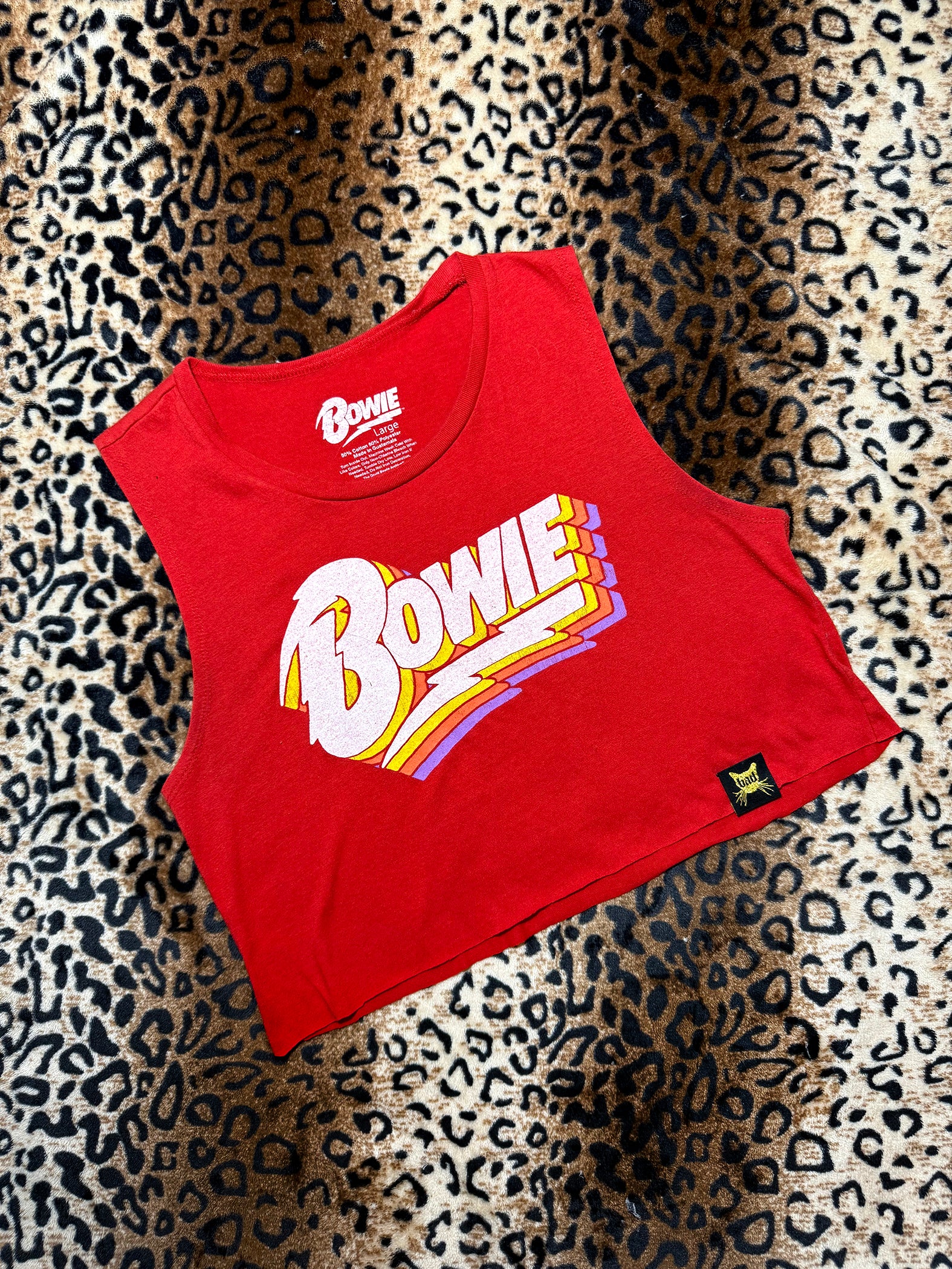 Bowie Red Crop Muscle Tank