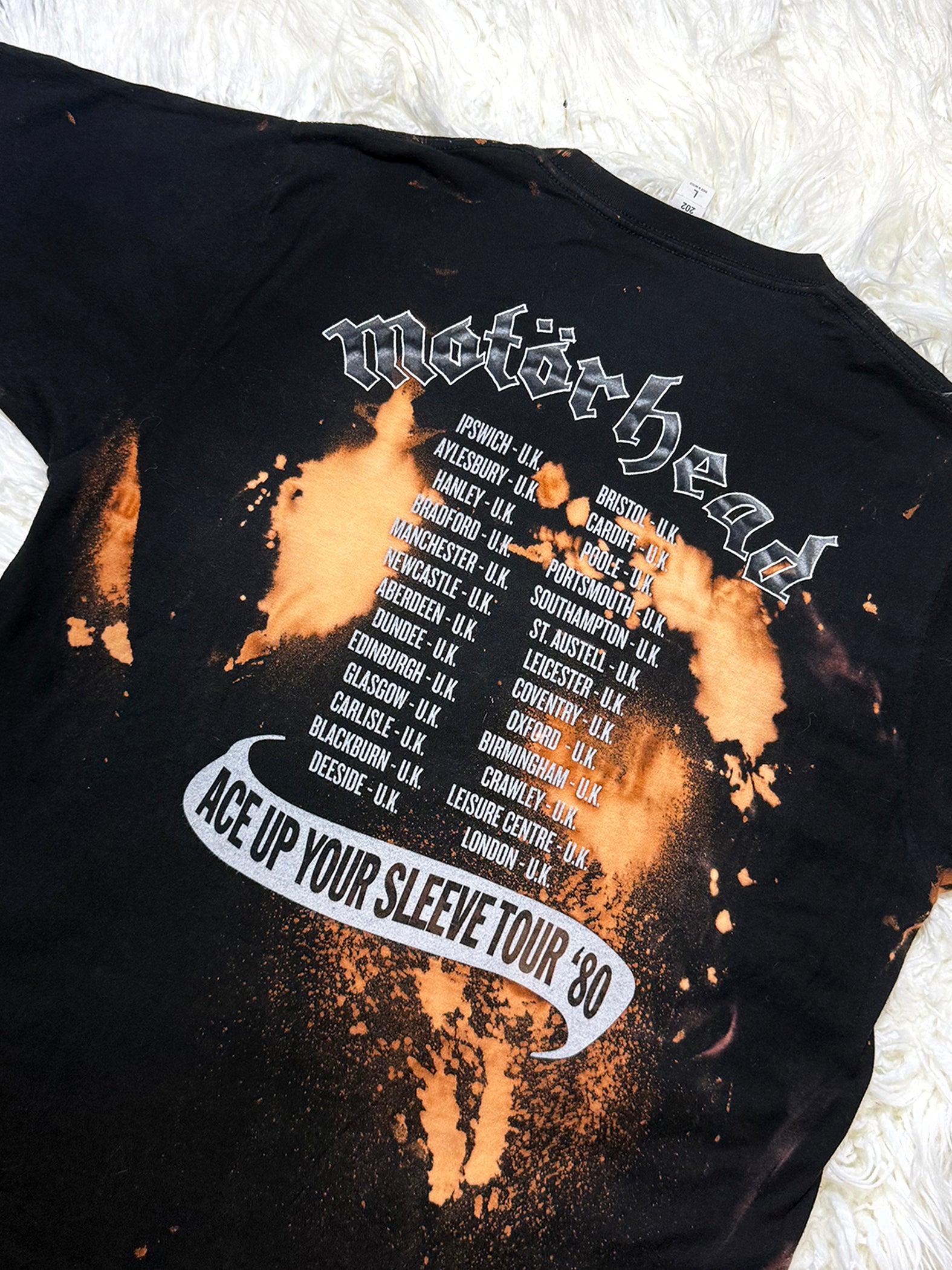 Motorhead Ace of Spades Bleach Dye T Shirt