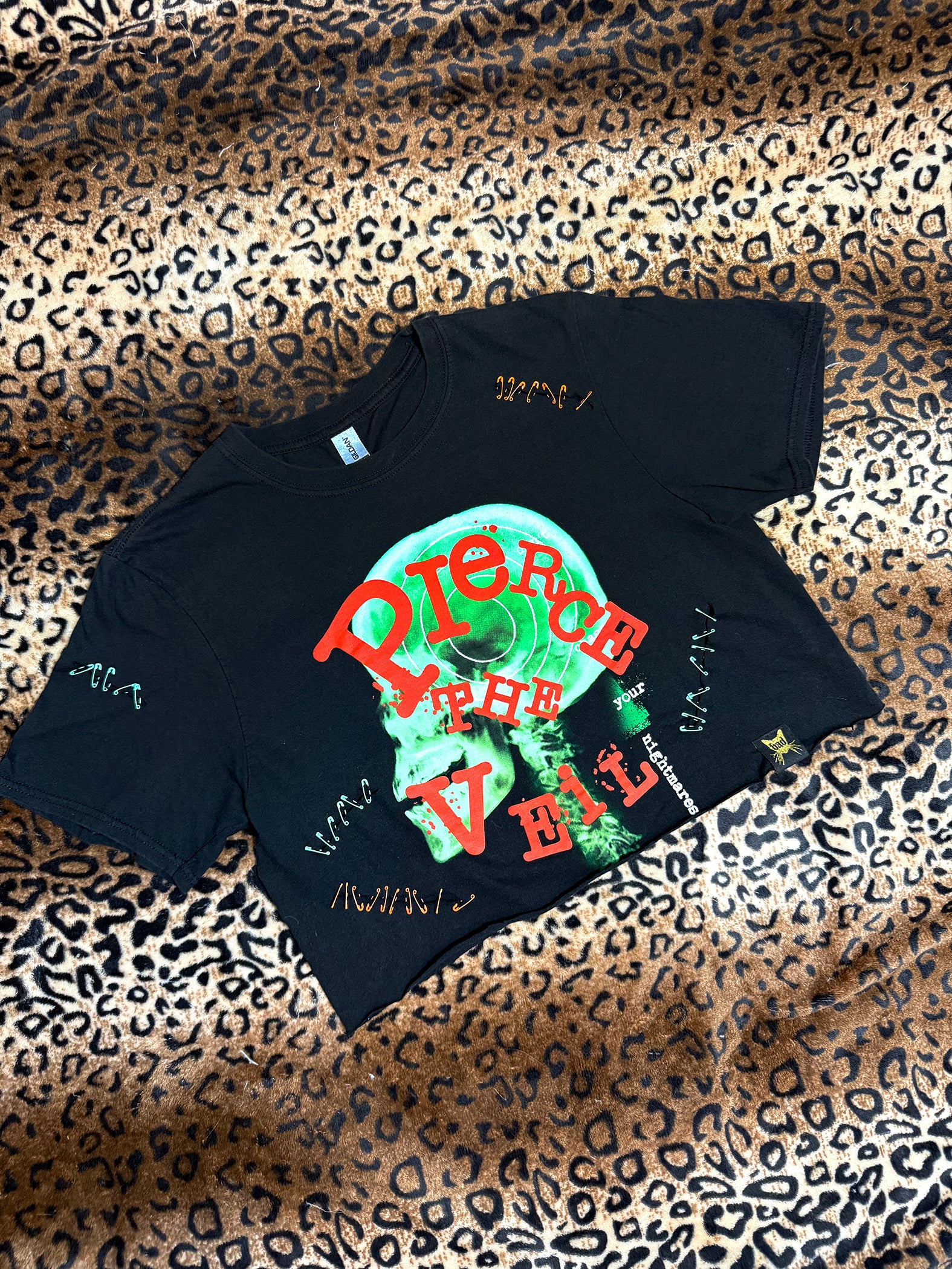 Pierce The Veil Nightmares Safety Pin Crop Top