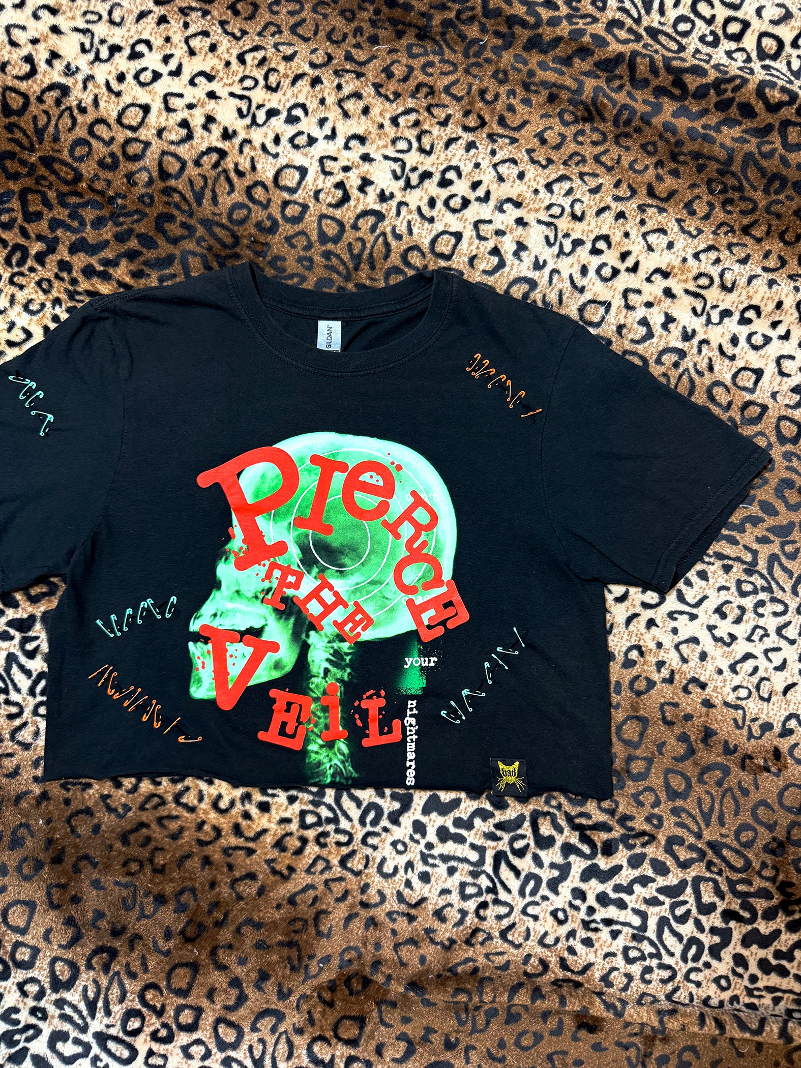 Pierce The Veil Nightmares Safety Pin Crop Top