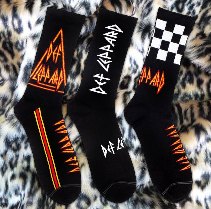 Def Leppard Crew Socks 3 - Pack | Bad Reputation NYC