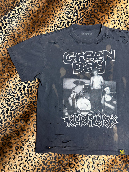 Green Day Kerplunk Distressed Bleach Dye T Shirt