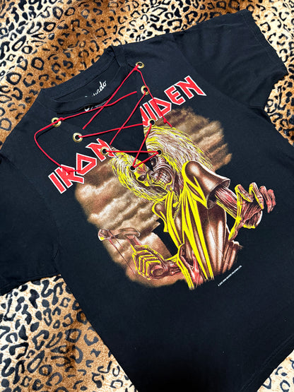 Iron Maiden Corset Laced T Shirt