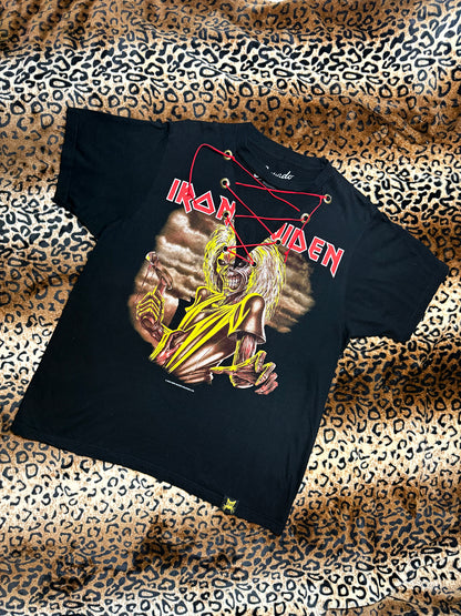 Iron Maiden Corset Laced T Shirt