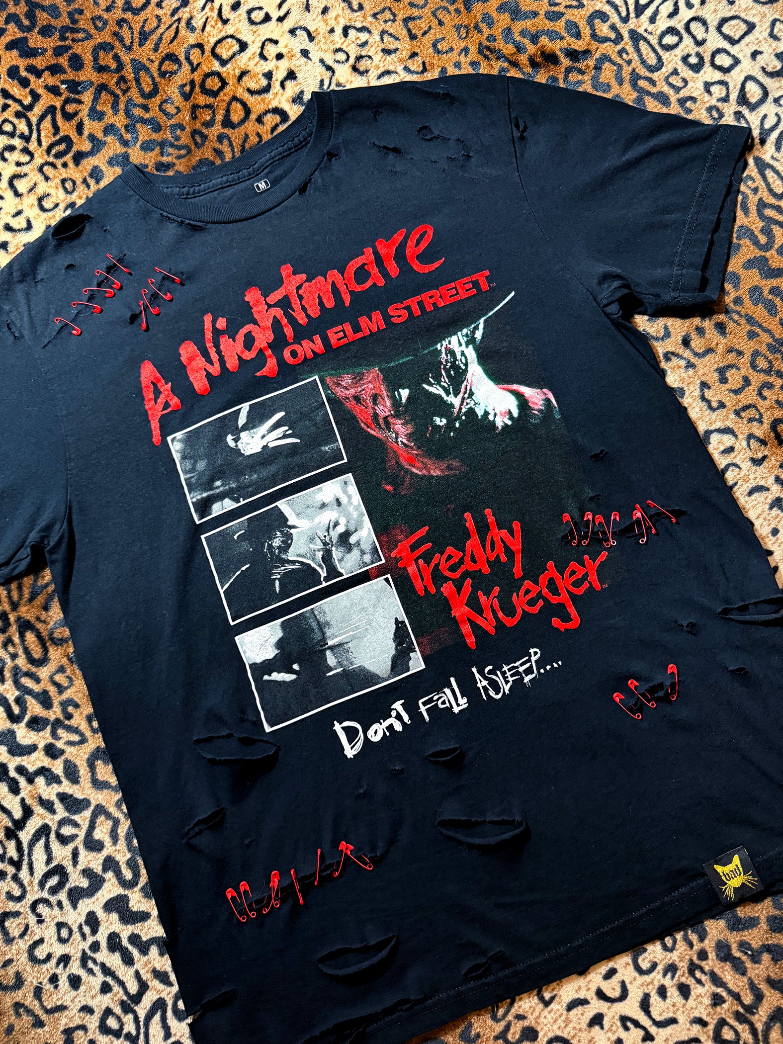 Nightmare On Elm Street Safety Pin T Shirt