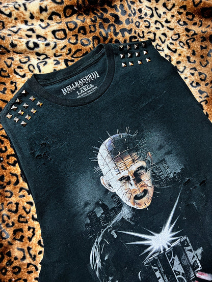 Hellraiser Distressed Studded Muscle Tank | Bad Reputation NYC