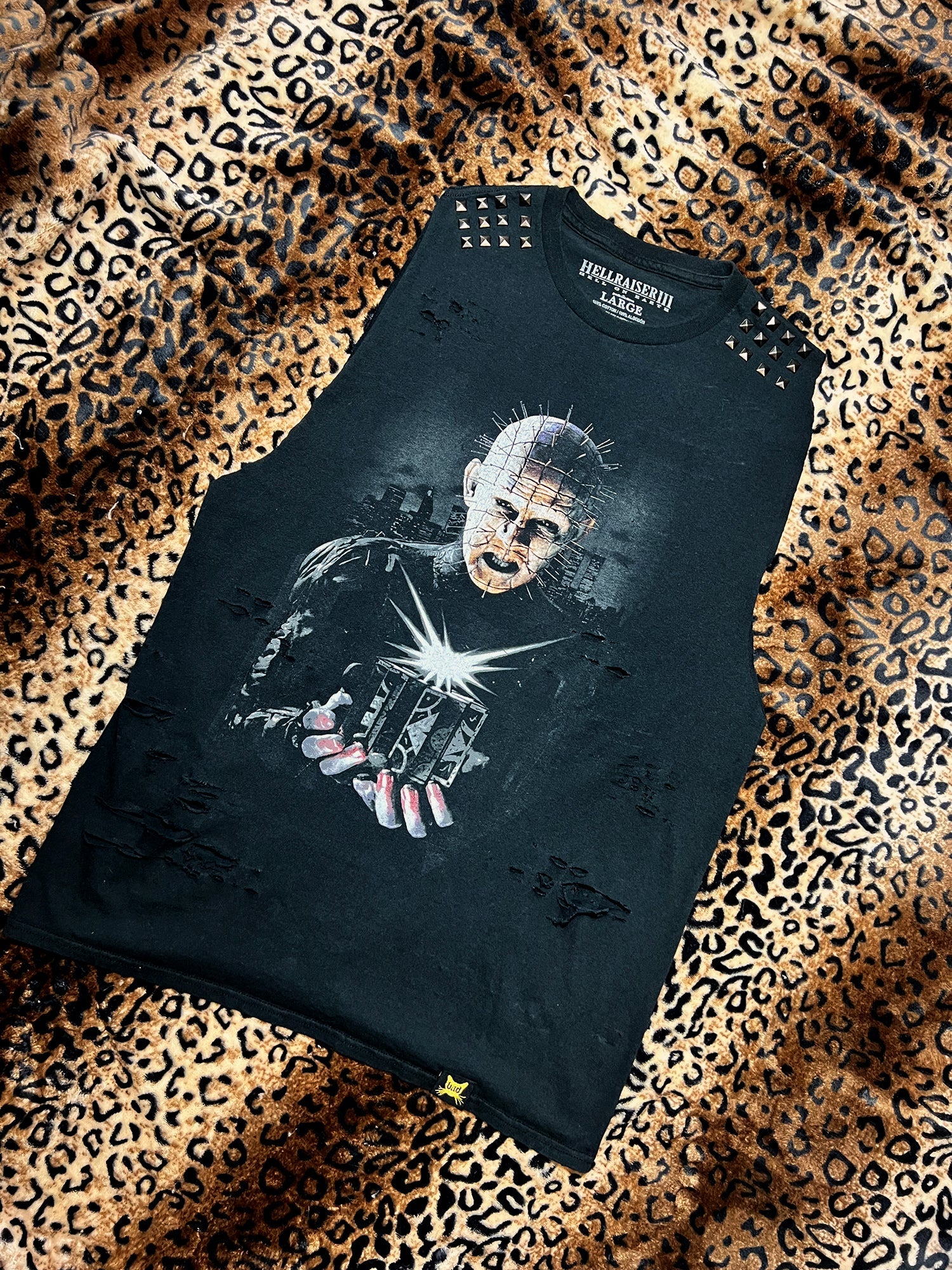 Hellraiser Distressed Studded Muscle Tank | Bad Reputation NYC