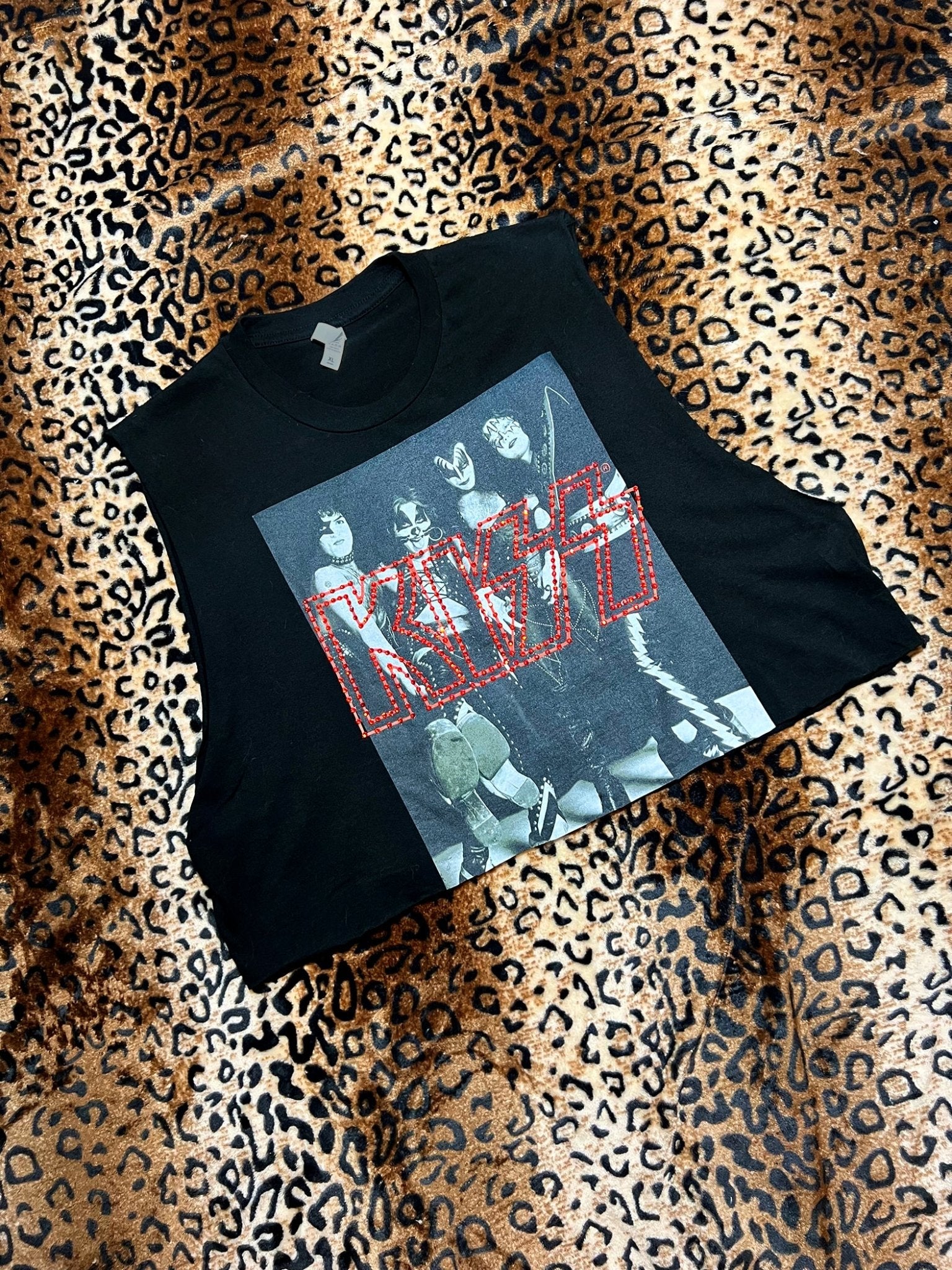 Kiss Rhinestone Crop Tank | Bad Reputation NYC