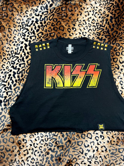 Kiss Studded Crop Tank | Bad Reputation NYC