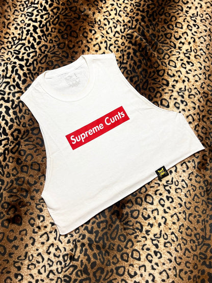 Supreme Cunts Red Logo Crop Muscle Tank | Bad Reputation NYC