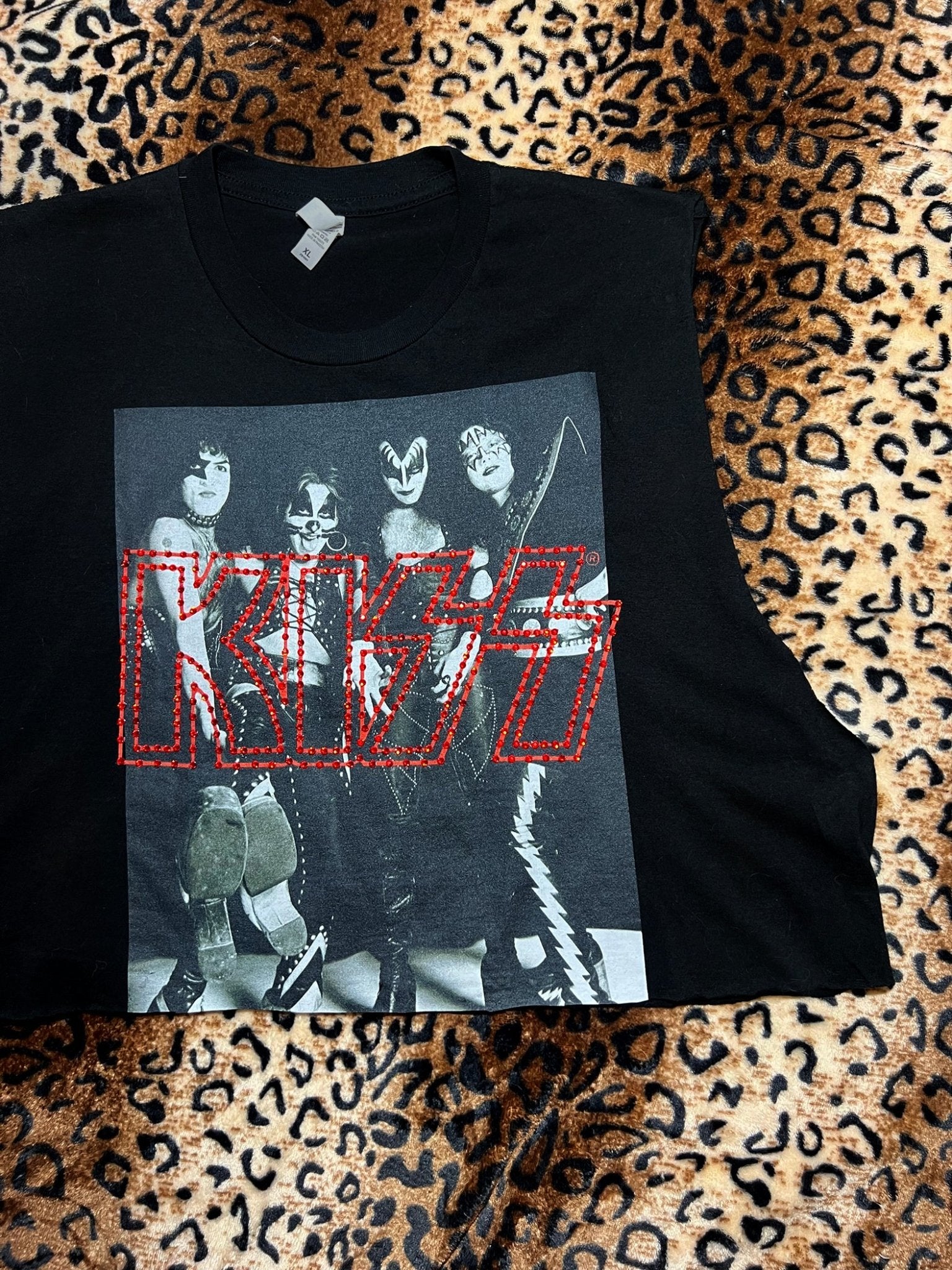 Kiss Rhinestone Crop Tank | Bad Reputation NYC