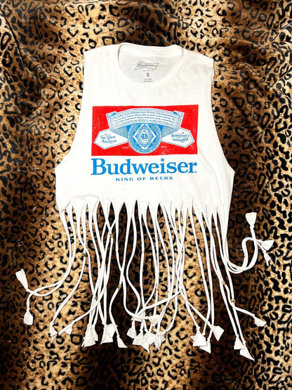 Budweiser Boho Fringe Crop Tank | Bad Reputation NYC