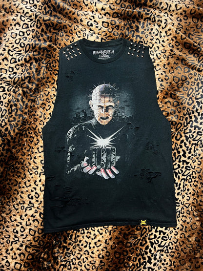 Hellraiser Distressed Studded Muscle Tank | Bad Reputation NYC