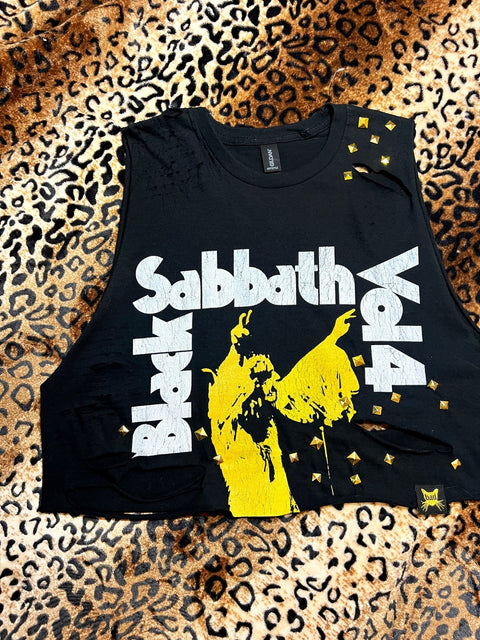 Black Sabbath Studded Crop Tank | Bad Reputation NYC