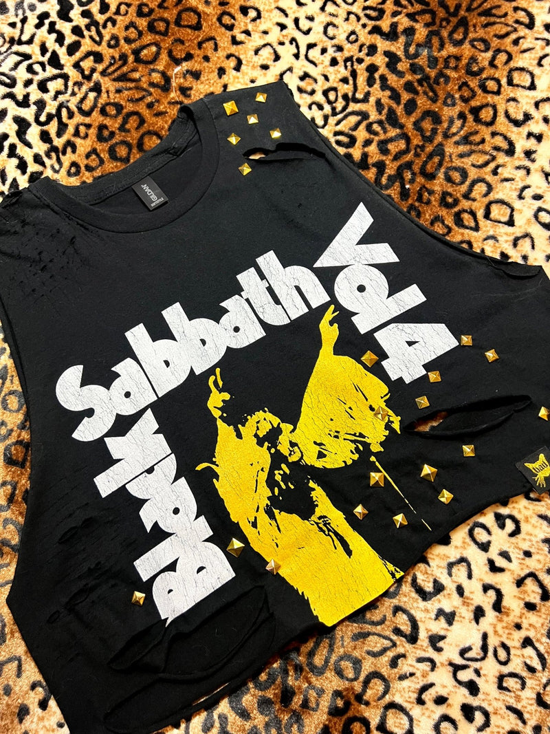 Black Sabbath Studded Crop Tank | Bad Reputation NYC