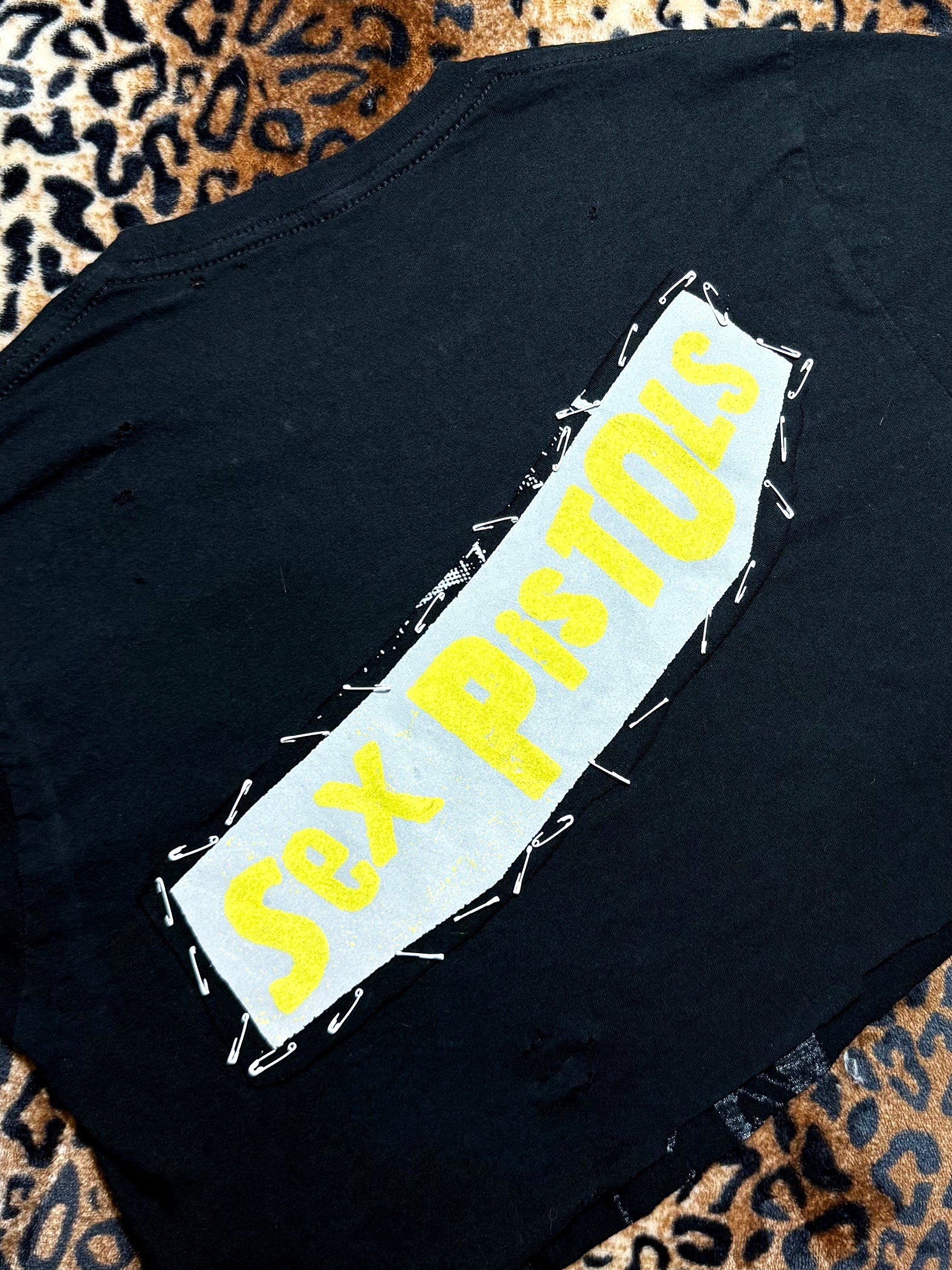 Sex Pistols Studded Asymmetrical Crop Top