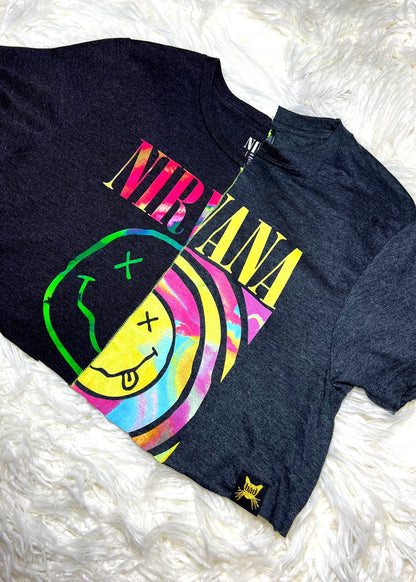 Nirvana vs Nirvana Crop T Shirt Bad Reputation NYC