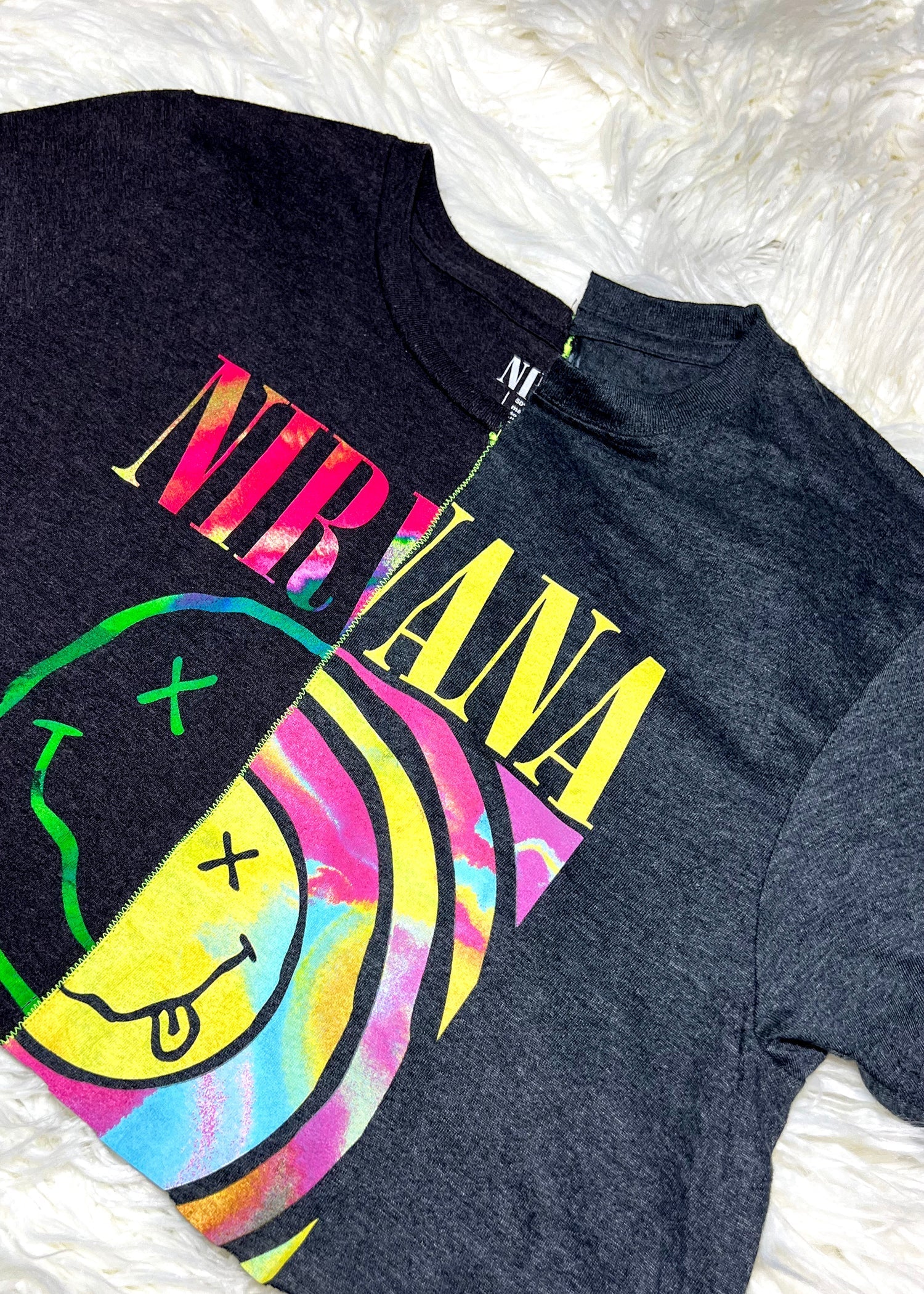 Nirvana vs Nirvana Crop T Shirt Bad Reputation NYC