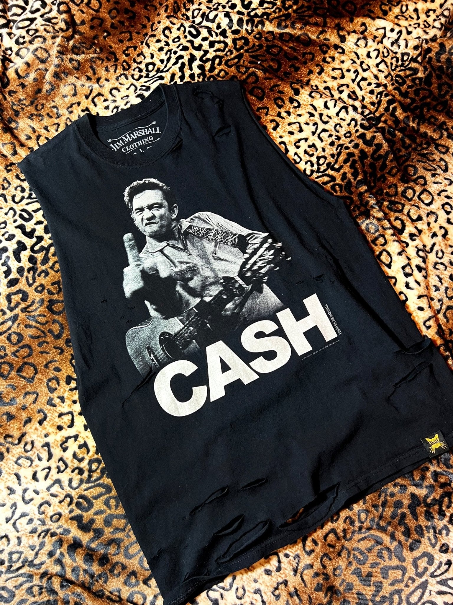 Johnny Cash Distressed Muscle Tank | Bad Reputation NYC