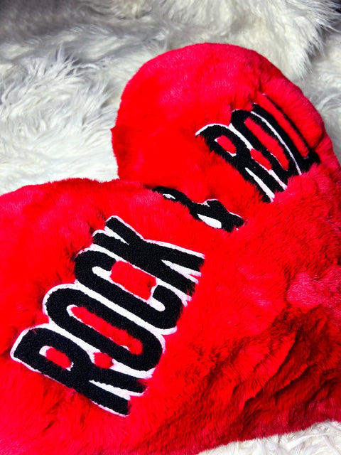 I Love Rock N Roll Heart Throw Pillow | Bad Reputation NYC