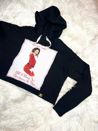 All I Want For Xmas Crop Hoodie | Bad Reputation NYC
