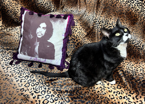 Prince Portrait Throw Pillow | Bad Reputation NYC