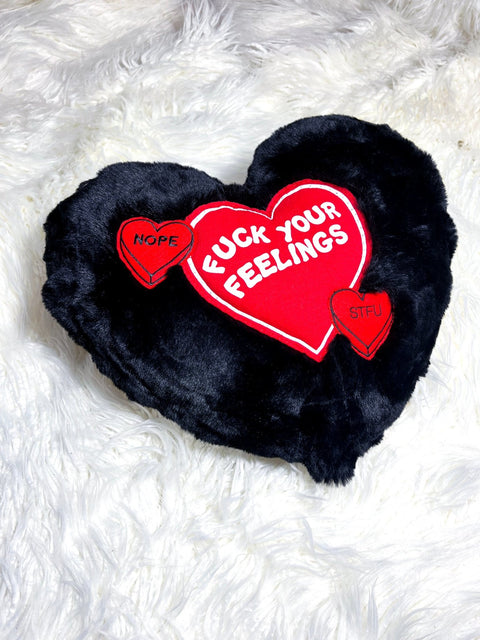 F Your Feelings Heart Throw Pillow | Bad Reputation NYC