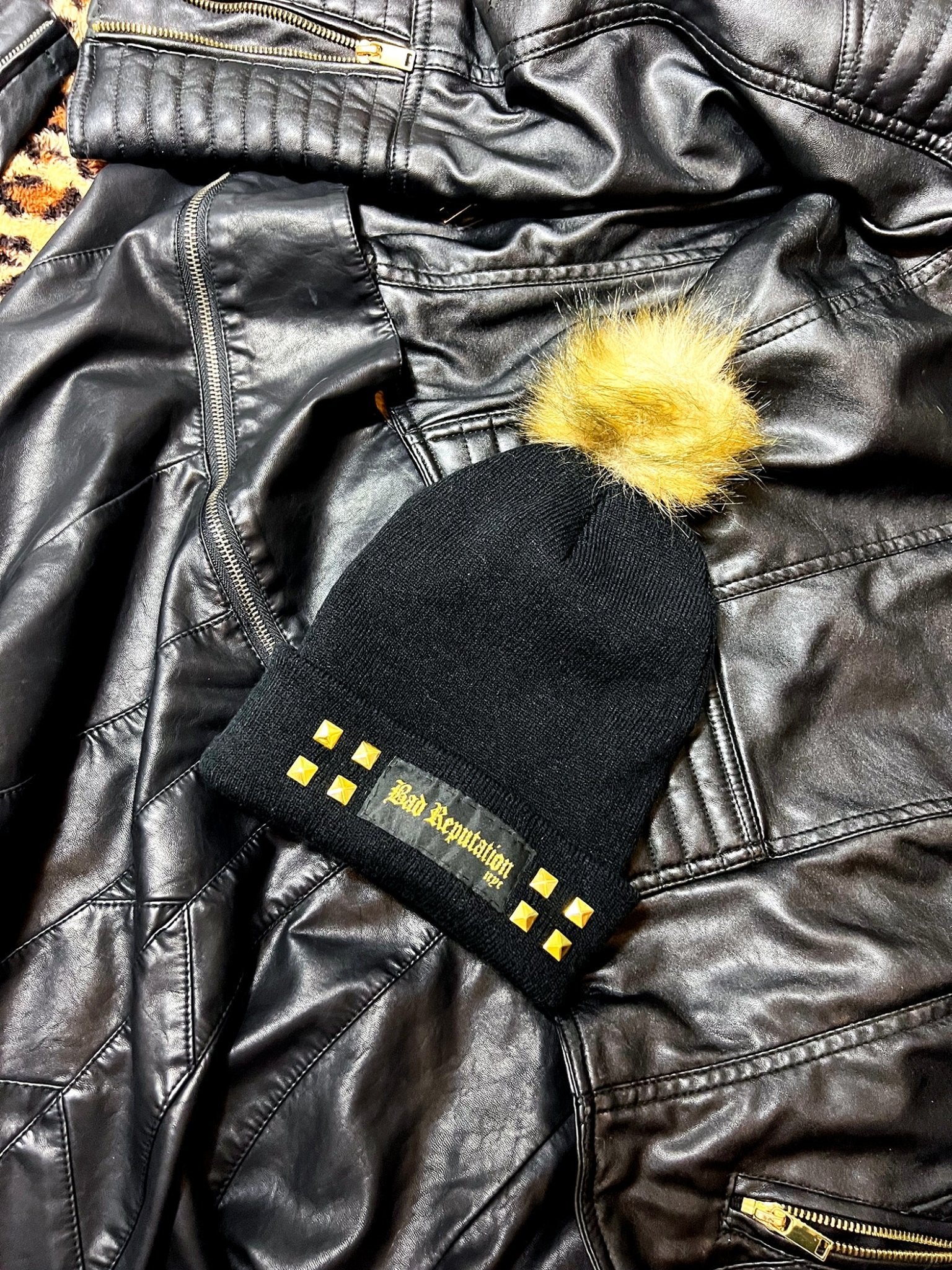 Studded Black Beanie | Bad Reputation NYC