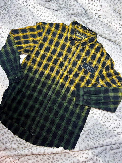 Green Day Ombre Flannel | Bad Reputation NYC