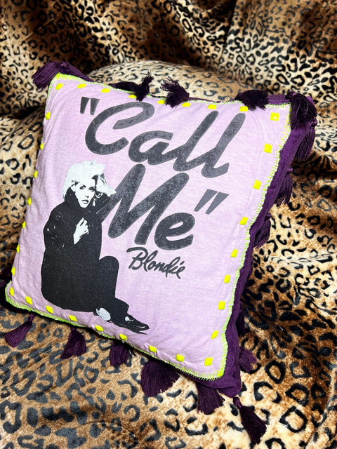 Blondie Call Me Velvet Throw Pillow | Bad Reputation NYC