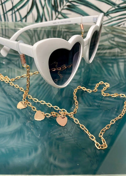 Gold Hearts Eyeglass Chain | Bad Reputation NYC