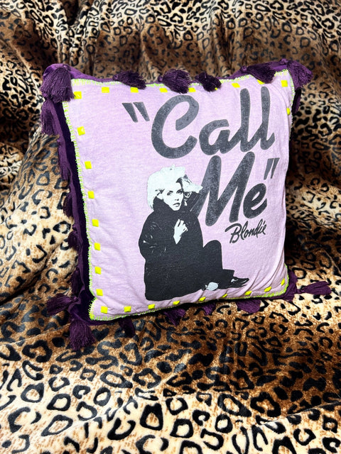 Blondie Call Me Velvet Throw Pillow | Bad Reputation NYC