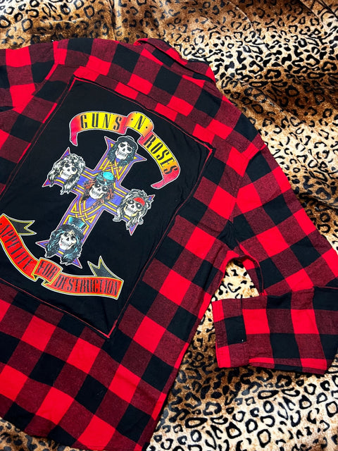 Guns N Roses Destruction Flannel | Bad Reputation NYC