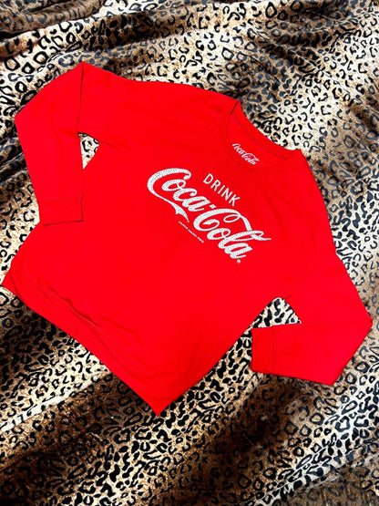 Coca Cola Rhinestone Sweatshirt | Bad Reputation NYC