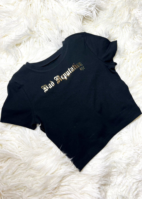 "Bad Reputation" Black Crop T Shirt | Bad Reputation NYC