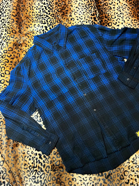 Aerosmith Blue Ombre Flannel | Bad Reputation NYC